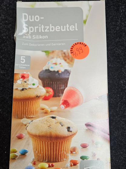 Duo Spritzbeutel aus Silikon – Wiederverwendbar & lebensmittelecht