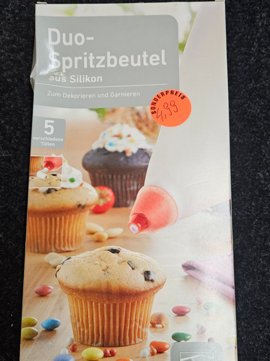 Duo Spritzbeutel aus Silikon – Wiederverwendbar & lebensmittelecht