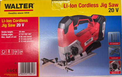 WALTER Li-Ion Akku-Pendelhubstichsäge 20 V – Präzise Schnitte seit 1919