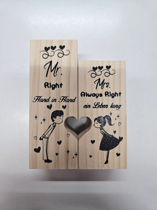 Teelichthalter-Set „Ewige Liebe“ – Herz-Deko mit Kerzen