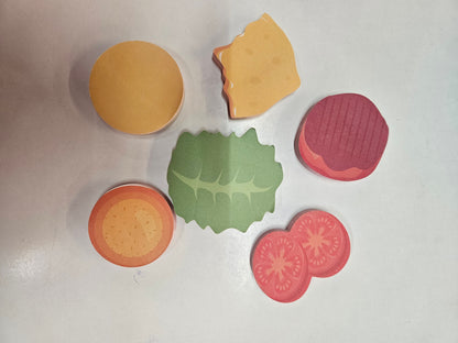 Burger Notizblock Set – Lustige Burger Haftnotizen Geschenkidee