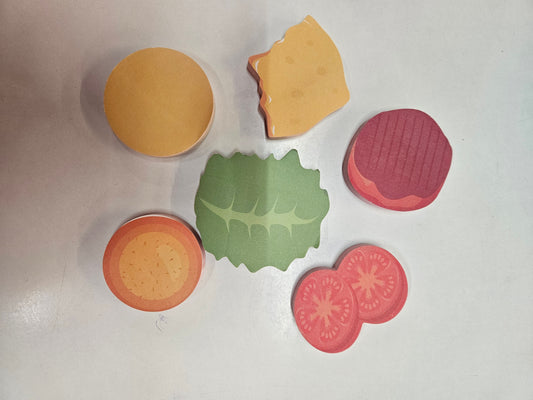 Burger Notizblock Set – Lustige Burger Haftnotizen Geschenkidee