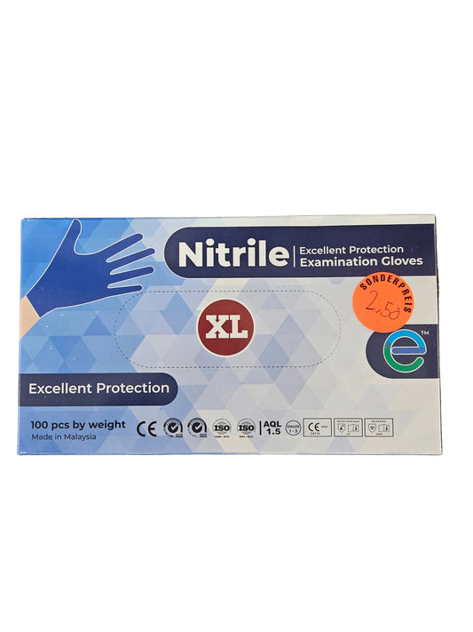 Nitrilhandschuhe XL puderfrei – 100 Stück, Einweghandschuhe
