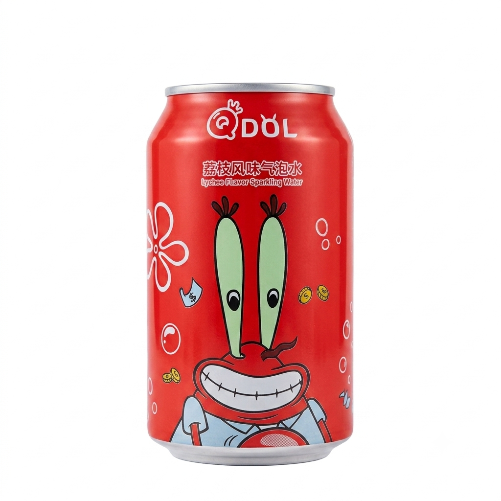 QDOL SpongeBob Mr Krabs Lychee Litschi Limo Dose 330ml
