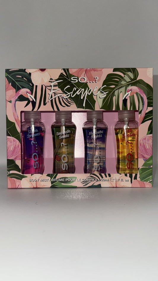 SO…? Body Mist Set 4x50ml – Duft Geschenkset Damen