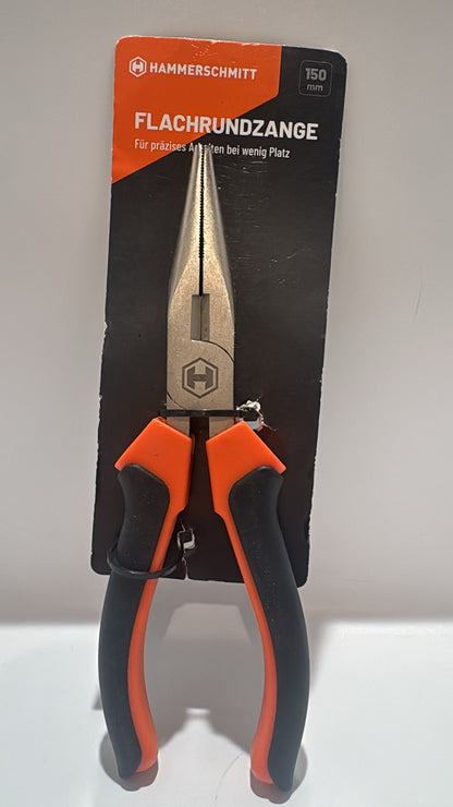 Flachrundzange 150 mm – Präzisionszange mit ergonomischem Griff