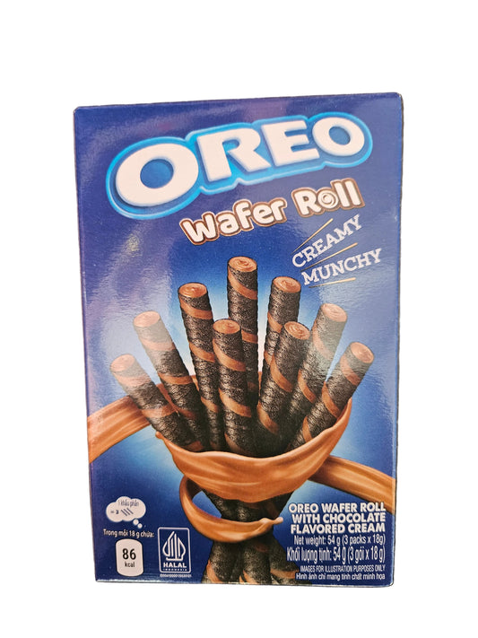 Oreo Wafer Roll Chocolate 54g Waffelröllchen