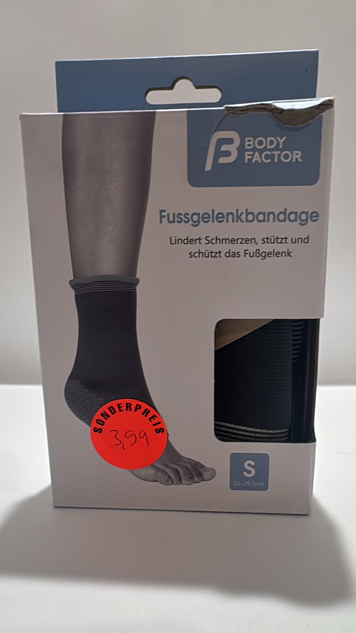 Fußgelenkbandage S Body Factor Sport Bandage Sprunggelenk