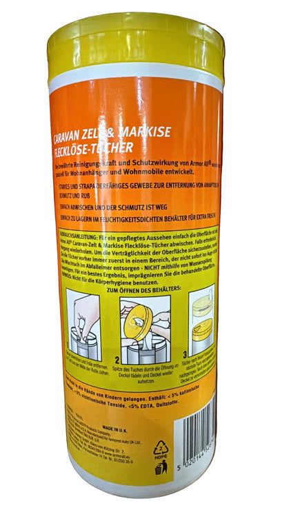 Caravan Zelt & Markise Flecklöse-Tücher – 24 Stück, Effektiv gegen Flecken