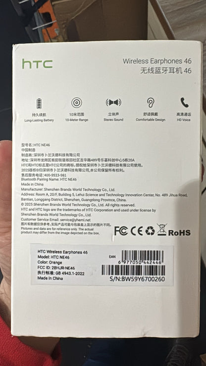 HTC NE46 Wireless Earphones – True Wireless In-Ear mit KI-Übersetzung