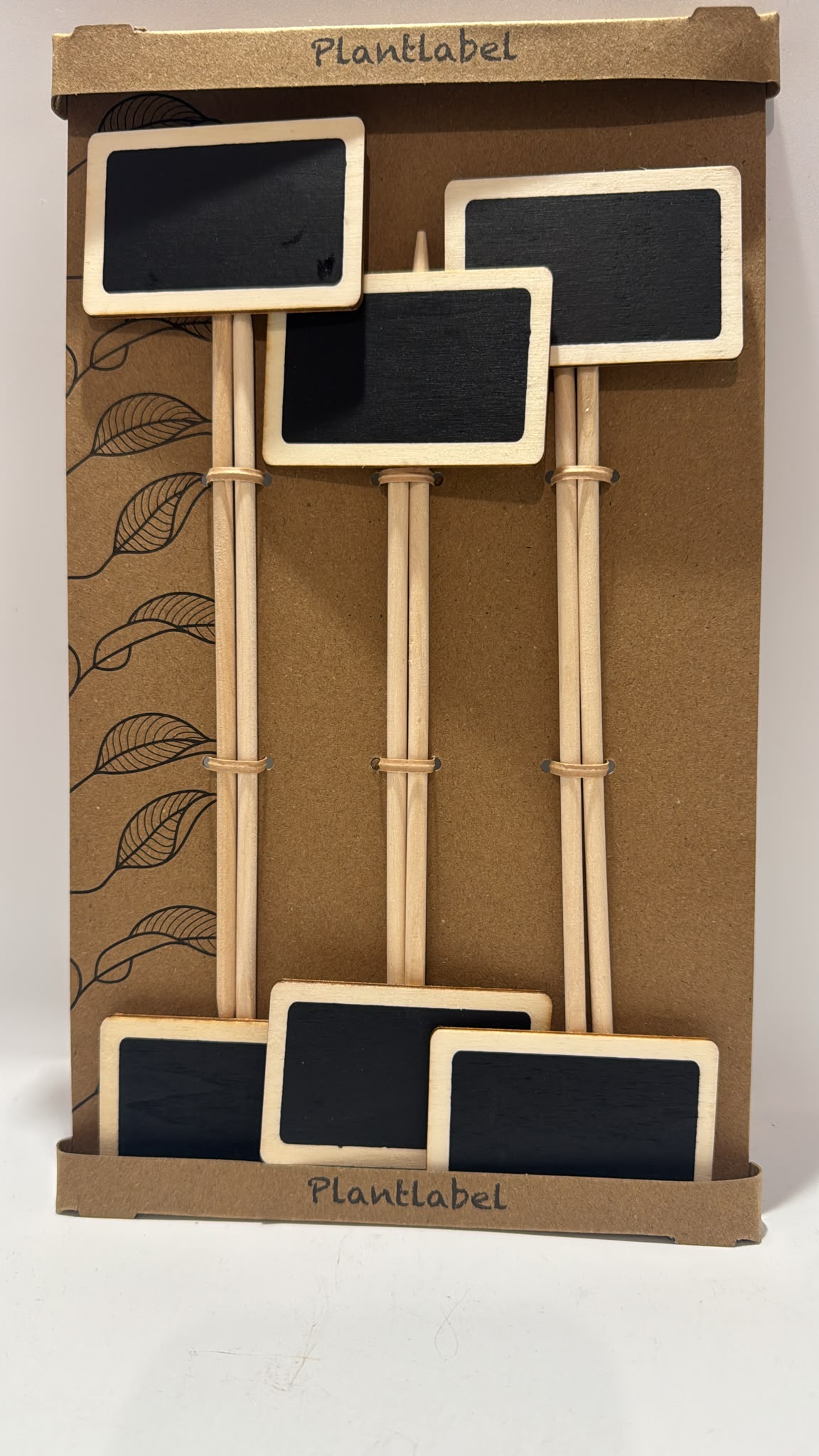 Pflanzenstecker Holz Tafel 6er Set Kräuterschilder
