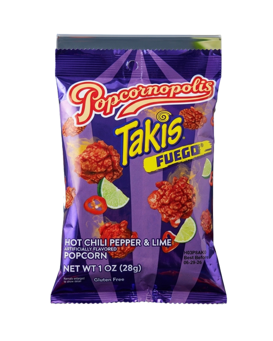 Takis Fuego Popcorn 28g – Scharfes USA Popcorn mit Chili & Lime