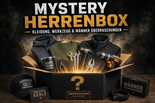 Mystery Herrenbox – Kleidung, Werkzeug & Männer Überraschungen