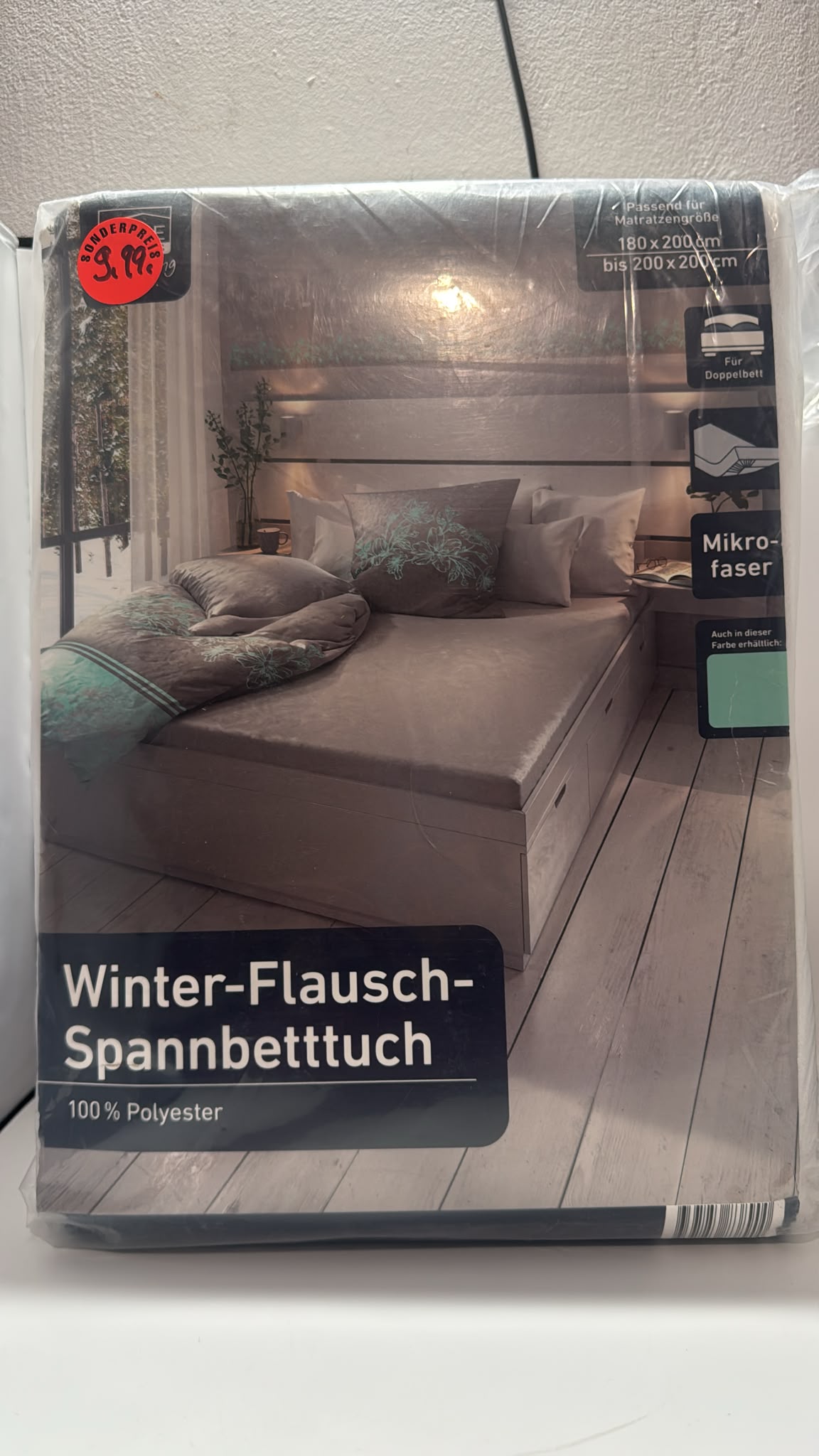 Winter Flausch Spannbetttuch weiß 180x200–200x200 cm Mikrofaser