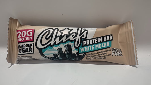 Chiefs Protein Bar White Mocha 20g Protein 55g
