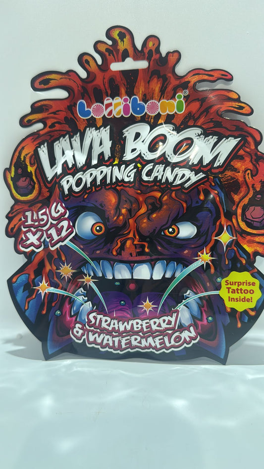 Lolliboni Lava Boom Popping Candy Erdbeere & Wassermelone