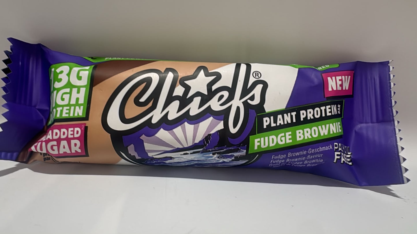 Chiefs Plant Protein Bar Fudge Brownie Vegan 55g