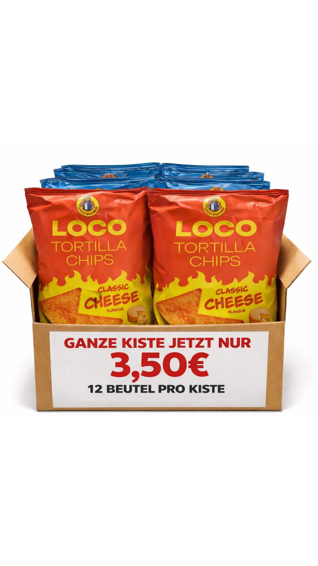 LOCO Tortilla Chips Classic Cheese 12er Sparset 100g