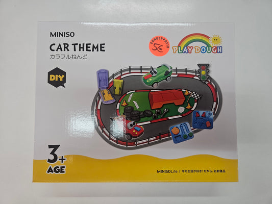 MINISO Auto-Rennbahn Knete-Set – Kreativspielzeug mit Rennstrecke ab 3 Jahren