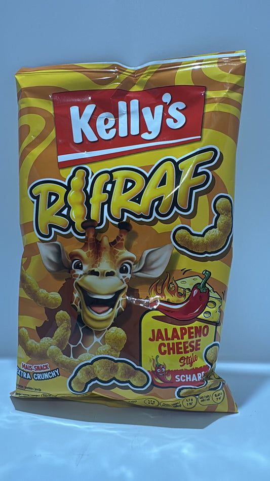 Kelly's RifRaf Jalapeno Cheese Style 75g – Extra Crunchy Snack
