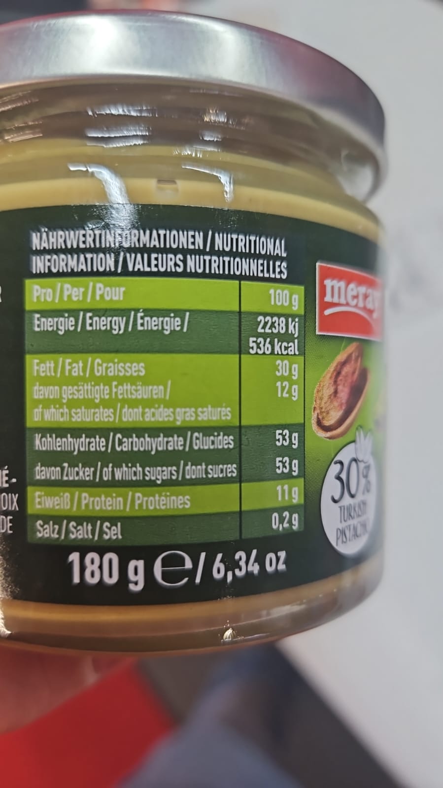Pistachio Cream – 30 % Pistaziencreme, luxuriöser Aufstrich